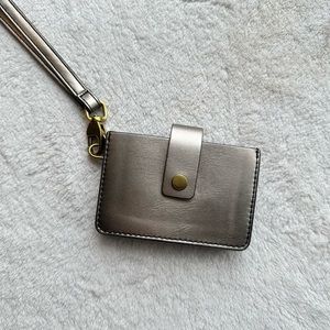 Fossil bronze card holder